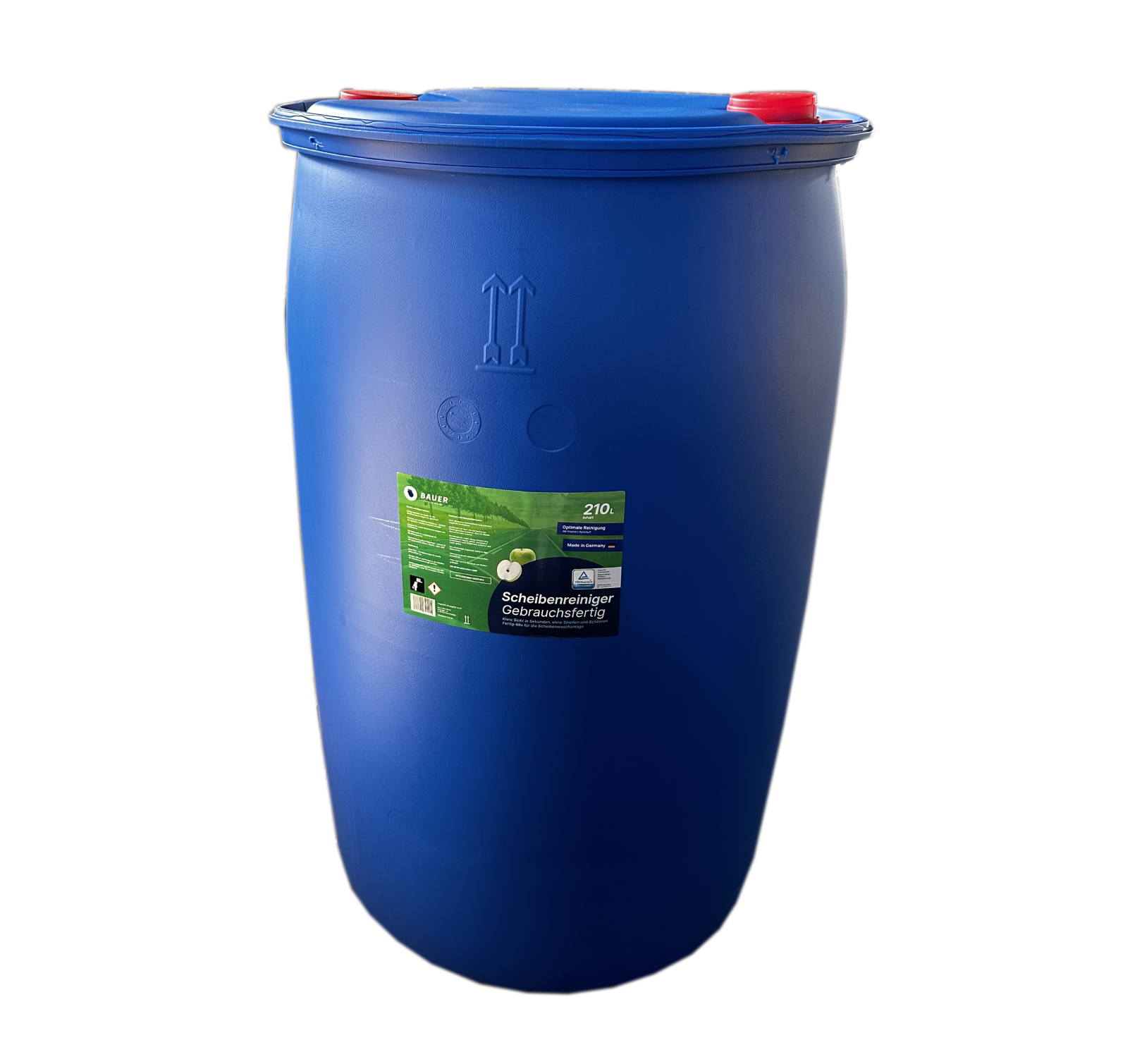 Bauer Blue - Window cleaner 210L plastic barrel ready to use - apple scent 