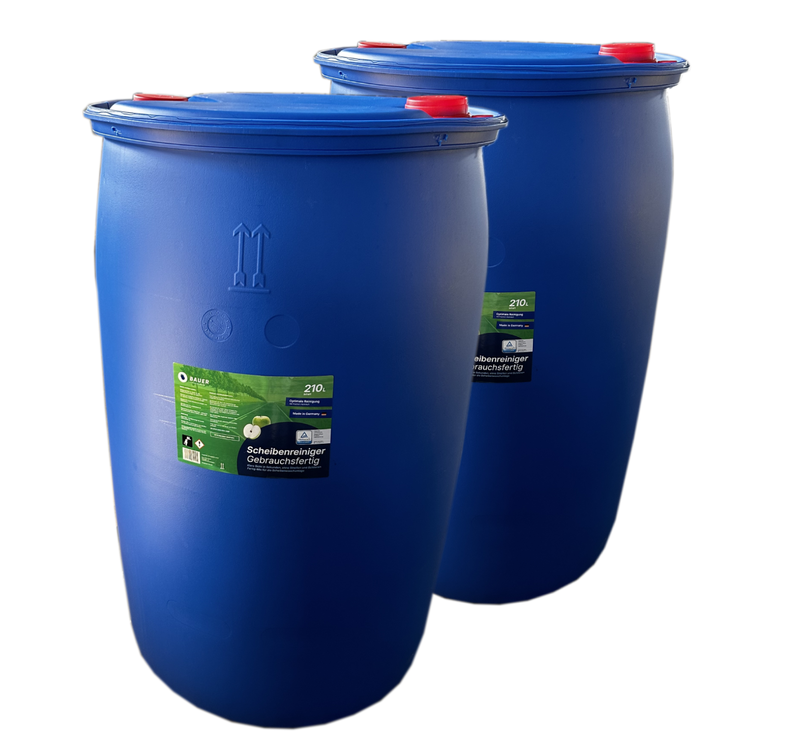 Bauer Blue - Window cleaner 210L plastic barrel ready to use - apple scent 