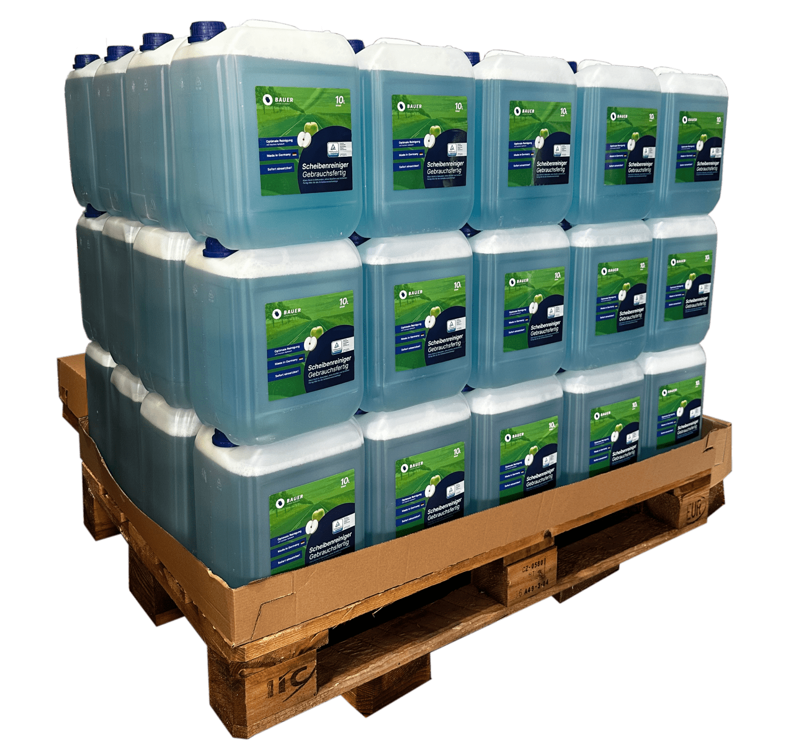 Bauer Blue - Window cleaner pallet goods ready to use - apple scent 