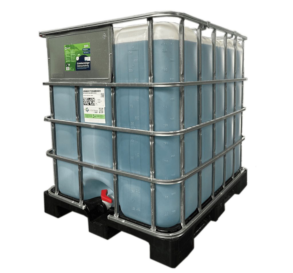 Bauer Blue - Window cleaner 1,000L IBC container ready to use - apple scent - deposit-free 